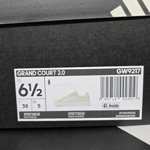 New adidas Grand Court 2.0 Alumina Cloud White Women's Shoes Size 6.5 - Picture 8 of 8